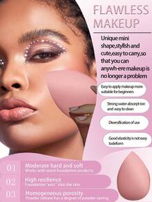 17pcs Professional Makeup Brush Set, Mixed Makeup Beauty Tools,Makeup Sponge Set,Including 7 Makeup Brushes ,4 Makeup Eggs, Makeup Sponge Suitable For Liquid Makeup, Makeup Mixer Tool, 3 Triangle Sponges For Loose Powder Setting, Soft Triangle Puff Suitable For Loose Powder, 3 Mini Makeup Sponge