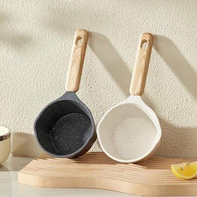 Butter Heating Pot, Milk Pot With Double Pouring Ports, Non Stick Frying Pan, Small Cooking Utensil, Stew Pot, Cooking Pot
