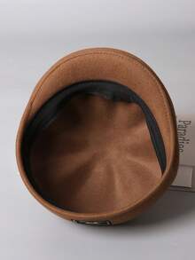 1 peça boina de lã ajustada para mulheres, nova moda coreana de outono/inverno, boné de artista elegante, chapéu octogonal versátil