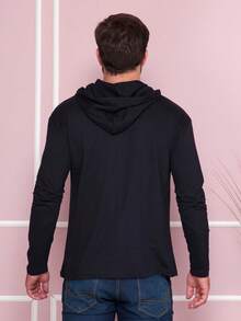 Men's Long Sleeve Hooded Jacket - Multicolor - View 2