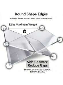 亚克力X型书本阅读架书立底座书架桌面书籍相册杂志展示架X型书立阅读托盘架 - 彩色 - 查看 5