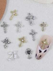 36 件 [哥特十字美甲宝石] 36 件 3D 合金朋克十字美甲饰品 - 十字金属水钻美甲饰品 美甲饰品 美甲钻 水钻 - DIY 美甲装饰 美甲用品 美甲 - 彩色 - 查看 2