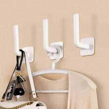 4/8pcs Wall Mount Cap Rack, Plastic Baseball Hat Holder, Multi-Purpose Hat Organizer, Strong Adhesive Storage Hook, Hat Storage Hooks, Hooks For Hat Wall Organizer, White - 白色 - 查看 3