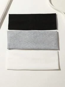 3条/1条装 男女通用运动弹力吸汗头带，瑜伽跑步发饰 健身发带 秋冬头巾 度假装扮女士头巾 柔软头巾 - 3pcs多色 - 查看 7