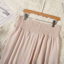 Women's Plain Color Elegant Versatile Pleated Wide Leg High Waist Pants