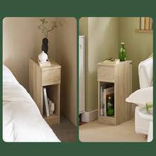 SoBuy 附抽屜的床頭櫃，適用於彈簧床、沙發桌、邊桌、窄電話桌、床頭櫃，白色 寬 x 高 x 深約：20 x 60 x 35 公分 FBT111 - 卡其色 - 查看 9