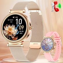 EIGIIS Smart Watch For Women With Colorful Light Effects 1.27" HD Full Circle Full Touch Screen (Answer/Make Calls) With Wireless 5.3, Pedometer, Multi Sports Modes, IP67 Waterproof, Sleep Recording, Weather, Music Control, Stopwatch, Smartwatch For Android Mobile Phones - Multicolor - View 2