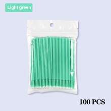 Waloshow 100 片/包一次性睫毛湿巾棒，睫毛延长清洁工具 - 彩色 - 查看 33
