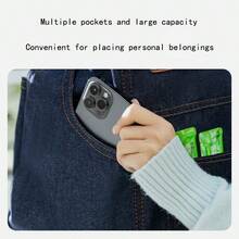 ARC ARCE Denim Pocket Dog Carrier Bag, Portable Handheld Crossbody Shoulder Bag For Teddy, Cats, Pets, Outdoor Backpack With Wide Opening Design Cat Carrier Cat Backpack Bike Trailer - Multicolor - View 9