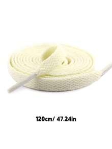 1 Pair Black & White Flat 120cm Shoelaces, Simple & Fashionable Classic Versatile Shoe Laces Suitable For Sports, Casual Shoes, High-Top Shoes - Multicolor - View 5