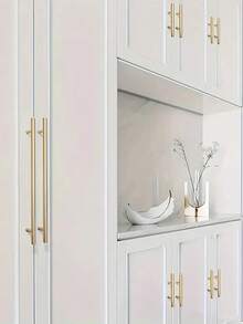 6PCS Gold Cabinet Drawer Pulls - Kitchen Cabinet Handles, Brushed Nickel Finish, Stainless Steel Drawer Knobs, Suitable For Drawers - Multicolor - View 5
