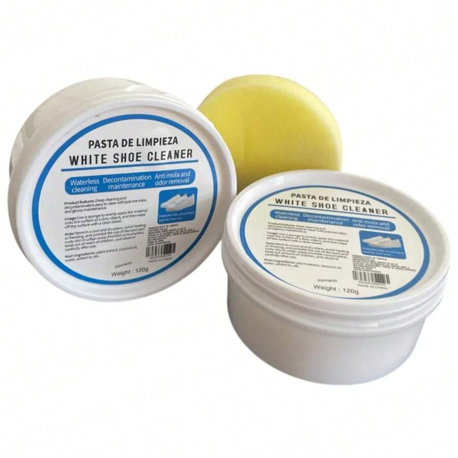 Crema Quitamanchas For Zapatos Limpiador De Zapatos Crema L - Blanco - Ver 1