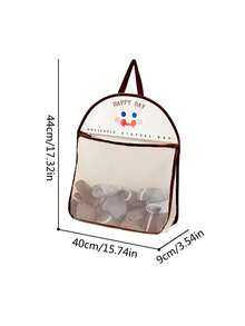 1pc Hanging Mesh Lingerie & Socks Storage Organizer Bag, Breathable & Washable Laundry Sorting Bag, Multi-Functional Hanging Classified Bag, Lingerie & Socks Bag, Portable Breathable Wall-Mounted Organizer Bag, Hanging Mesh Storage Bag, Polyester Breathable & Washable Laundry Organizer Bag - Multicolor - View 8