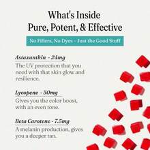 Abronikey Natural Tanning Gummies – Astaxanthin, Lycopene & Beta Carotene – Glow Support With Antioxidants – Vegan, Non-GMO – Sour Watermelon – 60 Count - Pack of 1 - 查看 4