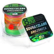 SOUGAYILANG 8股PE编织钓线，300米/328码，多色，耐用钓线。强韧耐用的8股编织钓线，300米/328码，拉力15-120磅，迷彩图案，耐用聚乙烯材质，适用于主线和海水垂钓。 - 彩色 - 查看 25