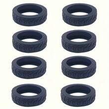 8pcs Silicone Luggage Wheel Covers, Noise Reduction, Floor Protection, Smooth Rolling, Wear-Resistant Travel Accessories, Multiple Colors For Easy Identification