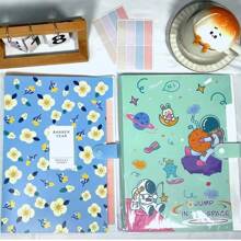 Flower Style File Folder, Back To School Expanding File Folders With Labels, Stylish File Organizer, Accordion File Organizer Letter Size For School, Office And Home, Multi Colors Optional Back To School, School Supplies