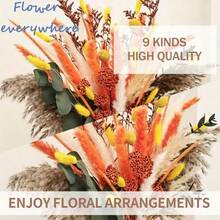25/43 Pcs Autumn Fluffy Reed And Rabbit Tail Reed Bouquet - Suitable For Wedding, Home And Office Decoration, Unique Bohemian Style, Perfect For Room, Various Occasion Decoration, Natural Flower Arrangement, Such As Christmas, Valentine's Day, Thanksgiving, Mother's Day, Graduation Ceremony, Dried Flower Bouquet