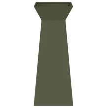 vidaXL Gartenpfeiler Pflanzer 2er Set mit Schale, olivgrün, 40x40x100 cm, aus Stahl.