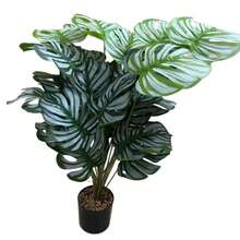 1pc 60cm-125cm Elegant Artificial Monstera Plant - Ideal For Home And Office Decor, Anniversary And Holidays (Christmas, Easter, Thanksgiving) - Indoor And Outdoor Use, Pot Not Included, Turtle Shaped Decor (Multi-Color Options) - Dark Green - View 6