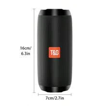 便携式户外无线低音扬声器，带充电线和 Aux 线 - 兼容 FM TF USB 插入卡 - 随时随地享受清晰强劲的声音，无线音频低音炮 U 盘 3D 环绕声，TWS 立体声低音炮杆免提通话/FM/TF 卡/U 盘，连接手机/平板电脑/电视，无线便携式音频，电子/消费电子，生日派对礼物，TG117，锂离子电池 1200 MAh - 黑色 - 查看 13