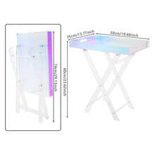 YUNRUX Acrylic Folding Table, Acrylic Side Table, Colorful Acrylic Side Table - 彩色 - 查看 2