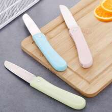 Folding Fruit Peeler Knife - Portable Stainless Steel Vegetable Peeler For Kitchen, Pocket Fruit Cutter (Peels & Slices) - Multicolor - View 5
