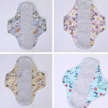 4 piezas de almohadillas de grafeno de colores aleatorios, lavables, reutilizables, diseñadas para la menstruación, diseñadas para la incontinencia urinaria, toallas sanitarias cómodas e independientes