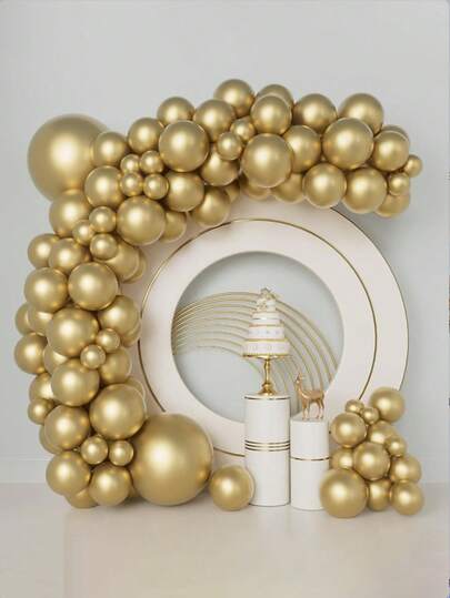 100 יחידות/סט בלונים מטאליים זהב, גדלים 5/10/12/18 אינץ', מתאים לטקס סיום לימודים, מסיבת תינוק, חתונה, מסיבת יום הולדת, קישוט יום נישואין