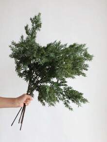 1pc 56cm/22.05inch Natural Touch Faux Winter Cedar Branch-Green, High Quality Artificial Pine Plant, Office/Wedding/Christmas Decorations/ Home Decoration/Holiday Gifts For Her Room Decor