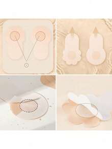 10/20 pièces Pétales de sein jetables - Coussinets de soutien-gorge de levage, pétales de sein respirants et minces en non-tissé pour soulever et prévenir l'affaissement, conçus pour le confort et la confiance des femmes, vêtements et accessoires intimes