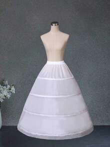 1 件女士白色 2-6 层钢圈新娘婚纱衬裙、礼服衬裙、飞碟衬裙、2 个钢圈 1 个网状公主礼服衬裙、4 层硬网无骨衬裙、4 个钢圈 5 个荷叶边衬裙、3 个钢圈 1 个网状拖尾衬裙、3 层水晶薄纱美人鱼衬裙、超大 6 个钢圈 6 个网状衬裙 - 白色 - 查看 19