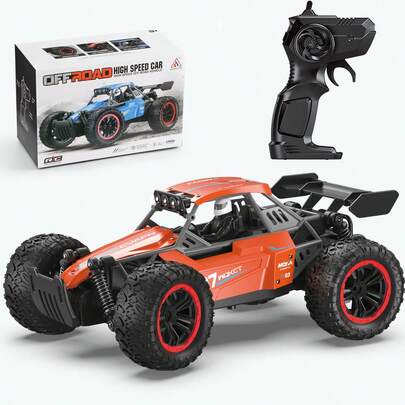 1:16 Scale Alloy Remote Control High Speed Car, Alloy Body With Lights, Suitable As Birthday And Easter Gift