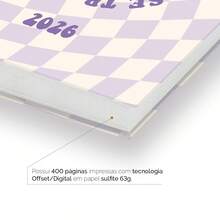 iscool 2025 Retro Purple Butterfly Hardcover Daily Planner - 紫丁香 - 查看 10