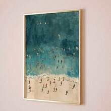 1pc Vibrant Beach Scene Canvas Wall Art - Modern Impressionistic Style, Large Unframed Poster Print, Ideal For Living Room, Bedroom, Dorm Decor - Indoor/Outdoor Use, Beach Theme Decor