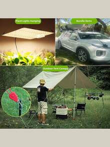 Mehrere Stücke hochsichtbare reflektierende Camping-Seile - strapazierfähige wetterfeste Polyester-Zeltleinen, Outdoor-Wäscheleine, Hundeleine, geeignet für Outdoor-Abenteuer, Wandern und Camping-Zubehör, verstärkte Nähte für sichere Befestigung, leicht und verstellbar, verstärkte Spanngurte, Must-Have für Abenteuerliebhaber