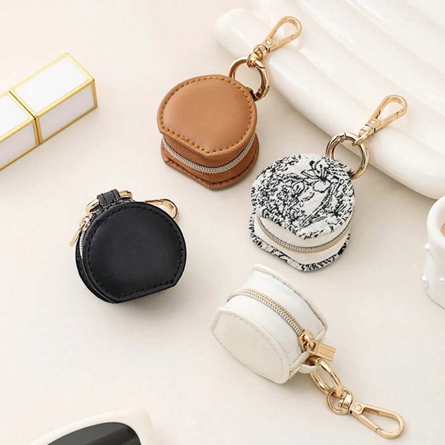 Mini organizador de joyas, estuche de viaje para joyas, cajas para pendientes, collar, anillo, bolso portátil, caja de joyas de cuero - A - Ver 1
