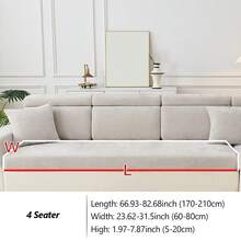 1PC Chenille Skin-Friendly Pet-Friendly Sofa Cover - Stretchable Machine Washable Slipcover For 1/2/3/4-Seater L-Shaped Sectionals, All-Season Non-Slip Multi-Purpose Protector - Multicolor - View 13