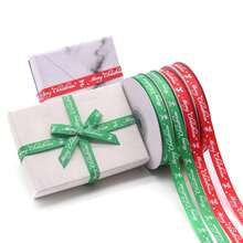 1 pezzo/3 pezzi/6 pezzi 1cm*500cm Nastro natalizio con decorazioni di alberi di Natale e fiocchi di neve per confezioni regalo di Natale