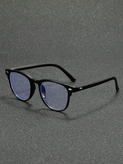 1 件装塑料几何简约优雅美学永不过时的男士透明眼镜，适合夏季返校日常生活约会服装外出服装配饰