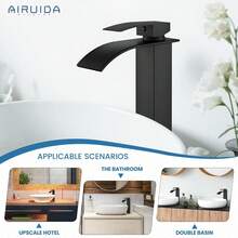 Container Sink Faucet Matte Black, High Waterfall Bathroom Faucet, Single Handle Single Hole Mixing Bowl Faucet With Large Rectangular Nozzle, Bar Sink Faucet, Bathroom Kitchen Items Kitchen Accessories Kitchen Kitchen Tools