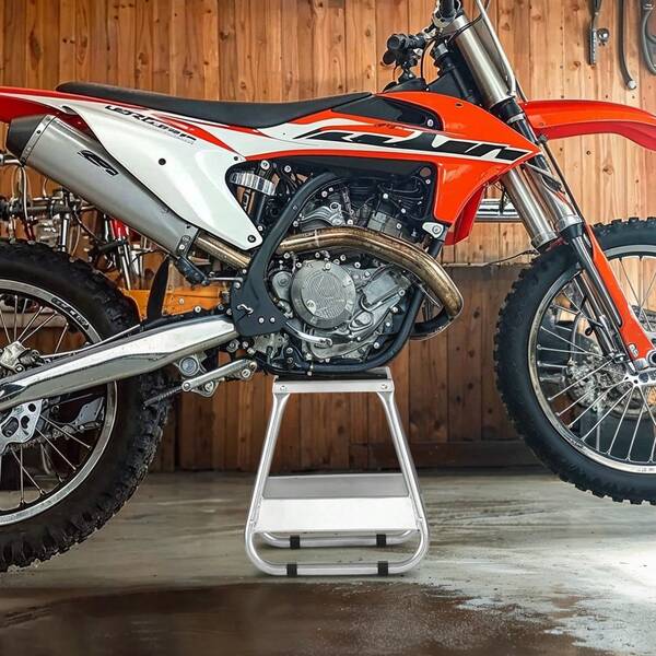 Dirt Bike Stand, 1100 Lbs Load Capacity Dirtbike Pit Stand, Universal Non-Slip Off-Road Steel Heavy Duty Dirtbike Maintenance Lift, Moto Box Stand For Motorcycle & Powersports Maintainence