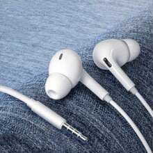 USB C 耳机入耳式耳机，带 Type-C 插孔，内置降噪功能，三键线控，用于控制音乐、通话和音量，入耳式耳机兼容 17 16 15/Plus/Pro/Pro Max 系列，兼容三星 Galaxy S25/S24/S23/S22/S21、iPad，3.5 毫米有线耳机插孔兼容 iPhone6/5/4/iPad/Air/Computer/MP3 播放器