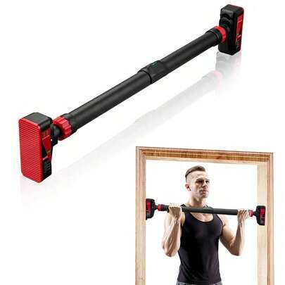 Ataucjin Pull Up Bar For Doorway,Strength Training Chin Up Bar Without Screws,Adjustable No Screws Chin Up Bar For Home Gym,440 LBS Max Load,With Level Meter & Anti-Slip Design For Strength Training