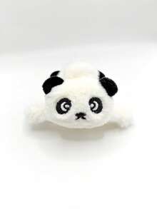 1 pieza Pinza de pelo de mujer con diseño de panda de dibujos animados en blanco y negro, accesorio de pelo lindo para uso diario, fiesta, versátil para otoño/invierno, accesorio de pelo con pinza para vacaciones y atuendos de mujer - Blanco y Negro - Ver 11