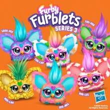 Hasbro Furby Furblets Groo-Vee Mini Friend, 45+ Sounds & Music, Speaks Only Furbish, Electronic Plush Toys, Purple, Back To School Gifts, Ages 6+