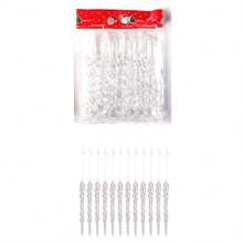 12pcs Christmas Icicle Ornaments, Transparent Ice Shard Decorations, Christmas Tree Hanging Accessories
