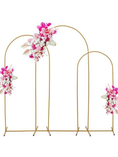 1set Gold Balloon Arch, Birthday Party Balloon Stand, Arched Metal Structure Arch, Wedding Balloon Arch, Birthday Decorations, Wedding Decorations, Party Balloon Structures, Birthday Party Decorations, Wedding Arches, Christening Decorations, Balloon Garland Stands, Arch Structure, Outdoor Event Arch Backdrop Decorations, Bridal Shower Decorations, Babe Shower Decorations, Party Photography Backdrop Props, Graduation Party Arch Backdrop Decorations