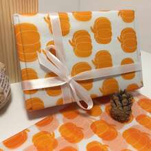10/50/100 件可爱橙色收获南瓜图案礼品包装薄纸套装 - 适用于礼品包装、花束包装、服装包装、家居装饰、工艺品、DIY、包装袋、生日装饰、婚礼装饰、礼品装饰、派对礼品装饰，适用于万圣节、圣诞节、感恩节、丰收节等。 - 橘色 - 查看 3