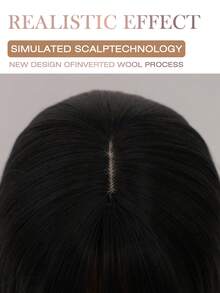 Elegant 16 Inch Black Medium Length Straight Bob Wig With Bangs - Heat Resistant Synthetic Hair, Medium Length Silky Straight Black Wig For Women Daily Wear Party Wigs, Cosplay Street Fashion Wigs - Black - View 8